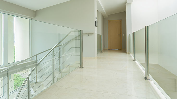 Custom glass handrail - Savannah Glass - Savannah, GA